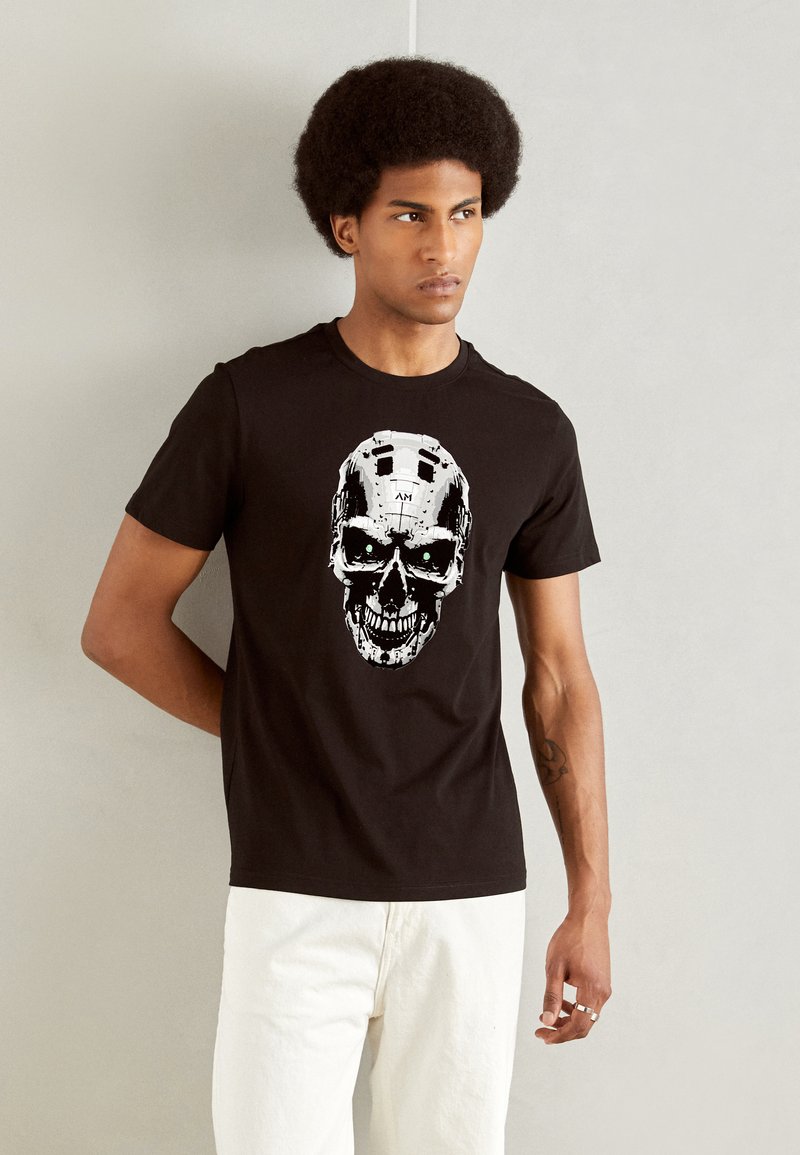 Antony Morato WITH FLOCK AND INJECTION LOGO - Camiseta estampada - black