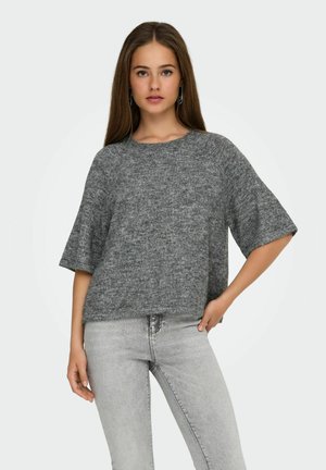 ONLAZU - T-shirt basic - dark grey melange