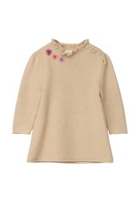 s.Oliver MIT RAFFUNG - Abito in maglia - beige