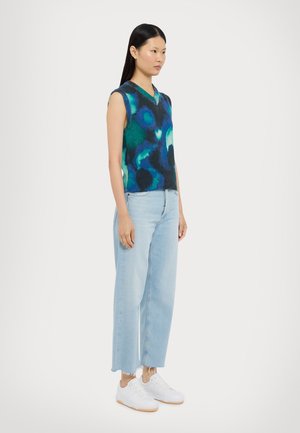 SLEVELESS V NECK - Topper - blue