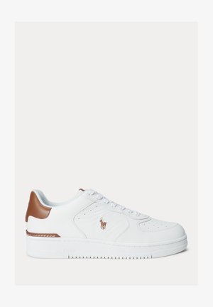 Polo Ralph Lauren MASTERS COURT LEATHER SNEAKER UNISEX - Športni copati - white/tan