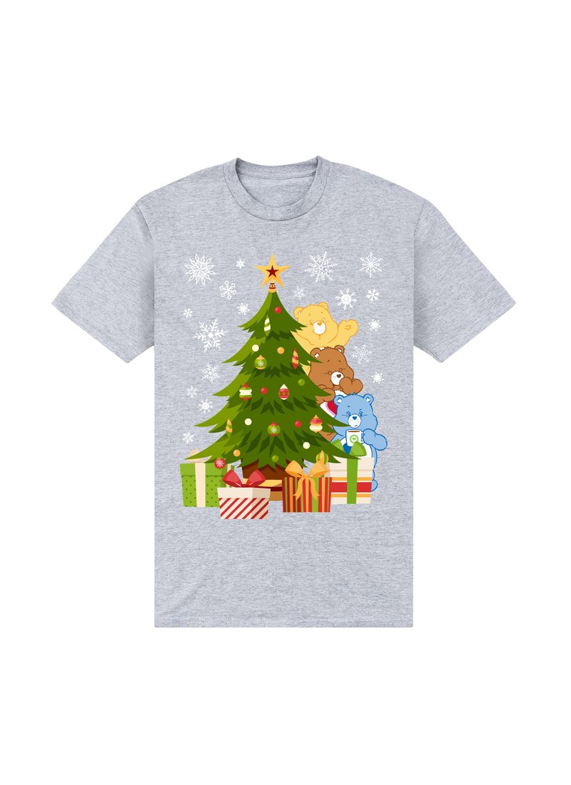 Henry Tiger CARE BEARS CHRISTMAS BEHIND THE CHRISTMAS TREE - Camiseta estampada - heather grey