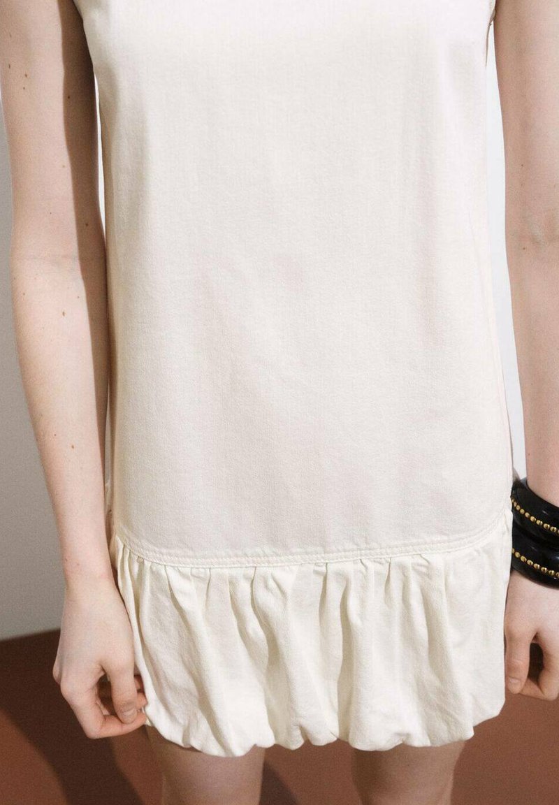 chinese dress ladies Linen Blend Round Neck Lining Detail Pocket Dress with Frayed Hem – Two  Sides of Nature Too