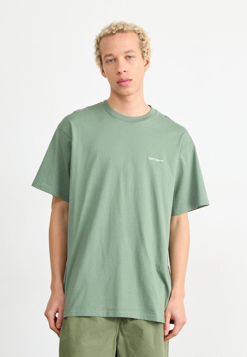Carhartt WIP SCRIPT EMBROIDERY - Tricou basic - park/white