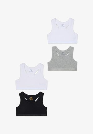 OVS, PACK OF FOUR SPORTS BRAS - Bustier - black white grey