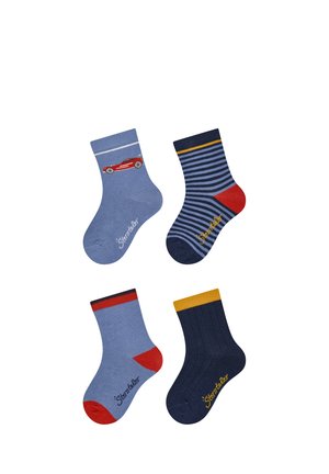 Sterntaler, SOCKEN 4ER PACK AUTO, RINGEL, RIPPE UND RINGEL - Socks - mittelblau