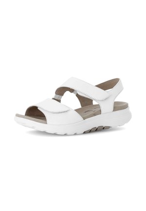 Sandalen met sleehak - weiss