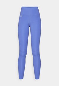 High-waisted, strakke legging in felblauw, gemaakt van rekbaar materiaal. Kenmerken zijn een zijzak en platte naden voor comfort.