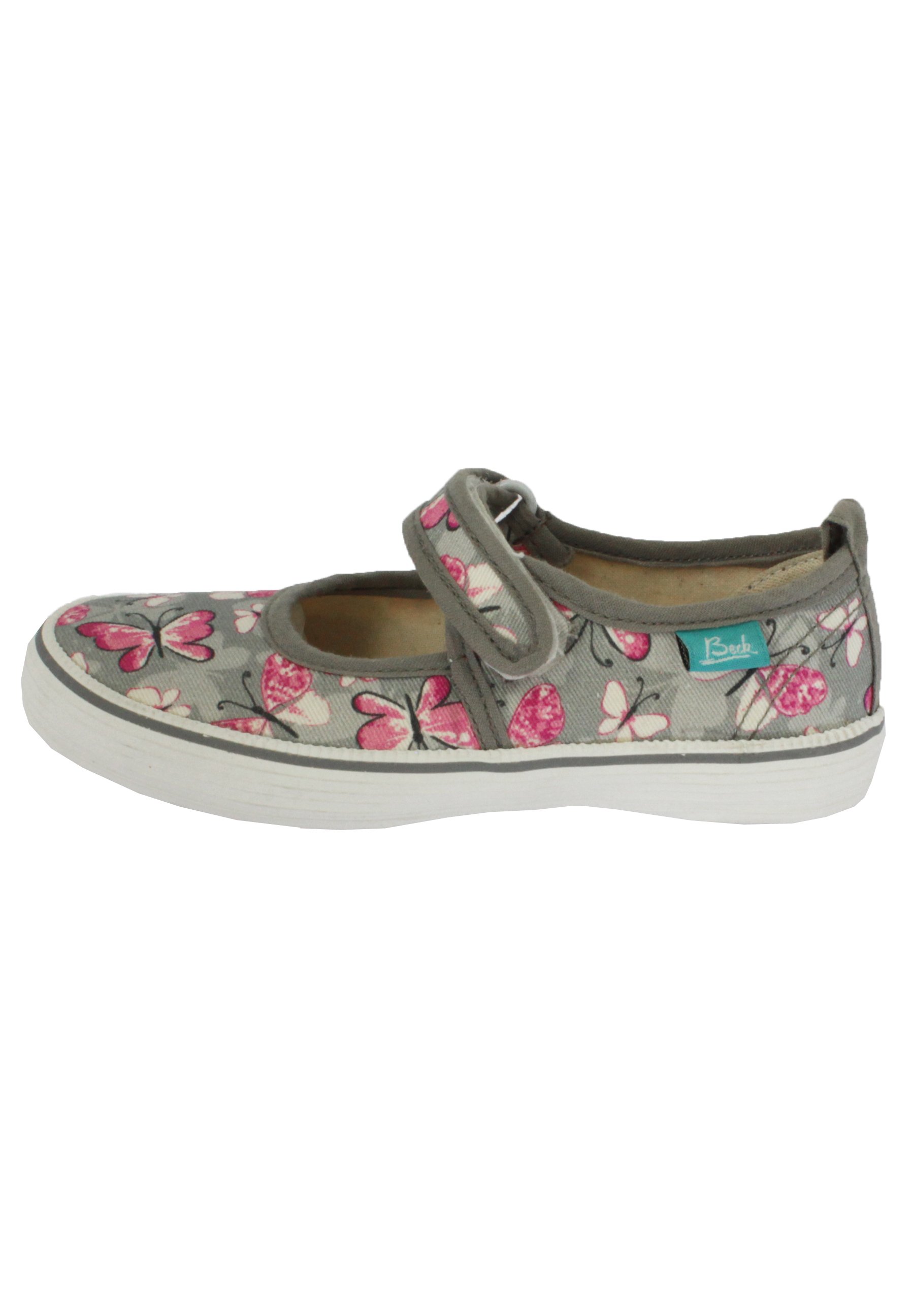 Beck Fille Harmonie Chaussons - Chaussures Légères Confortables Avec Velcro Et Imprimés Papillons