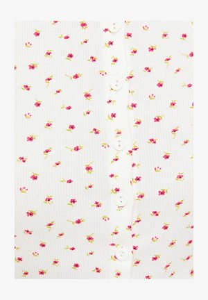 New Look, DITSY FLORAL BUTTON THROUGH T-SHIRT - Camicetta - off white