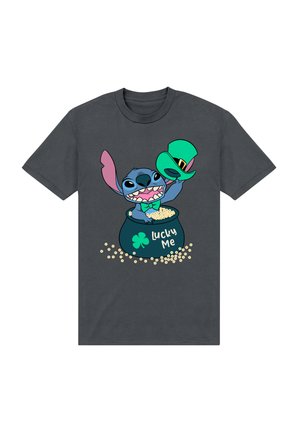 LILO & STITCH LUCKY STITCH - T-shirt imprimé - light charcoal