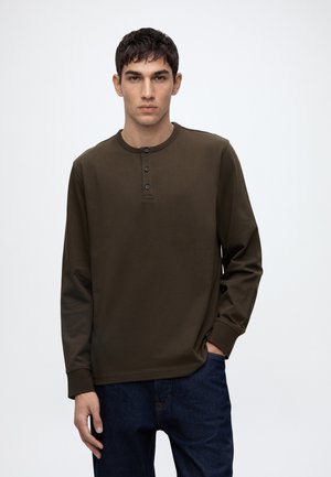 Selected, SLMDOMESTIC RONAN - Long sleeved top - turkish coffee