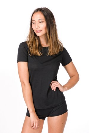W BASE TEE - Basic T-shirt - black