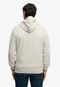 Superdry & Co MIT KÄNGURUTASCHE UND LOGOPRINT - Jersey con capucha - glacier grey marl