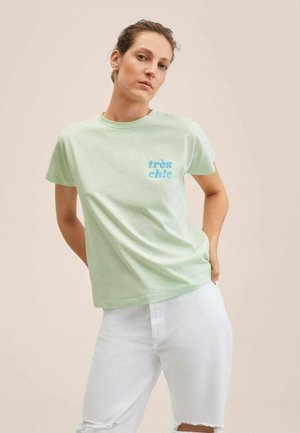 PSTCHIC - T-shirt con stampa - vert d eau