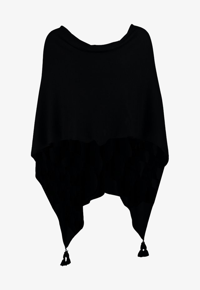 PONCHO - Cape - black