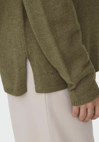 JDY MARCO LS O NECK SPLIT - Džemperis - malt ball