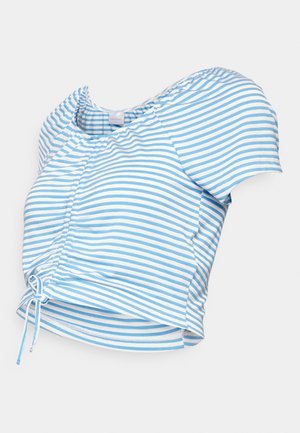 MAMALICIOUS MLGISELE CROP TOP - Trükipildiga T-särk - snow white