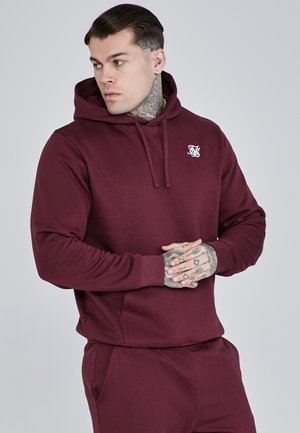 SIKSILK ESSENTIALS - Felpa con cappuccio - burgundy