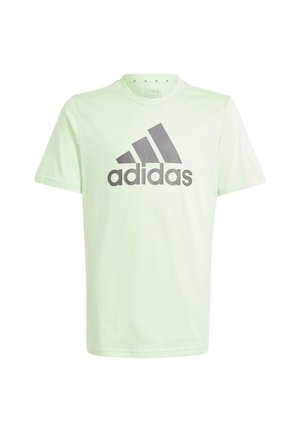 adidas Performance TEE UNISEX - Potiskana majica - semi green spark/charcoal