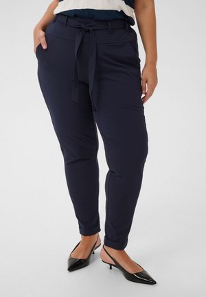 Kaffe Curve, KCJIA BELT - Pantalon classique - midnight marine