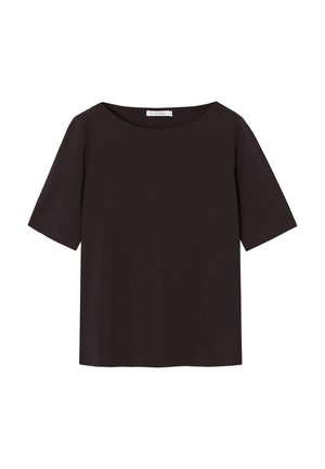 TATUUM, ARTICLE TAG:  - ARTICLE NAME: MIKAJO - Βασικό μπλουζάκι - deep dark brown