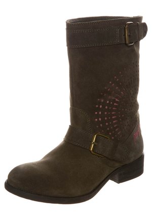 Bottines de cowboy / motard - khaki