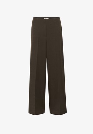 Soaked in Luxury SLLILU WIDE LONG - Broek - brown melange suiting