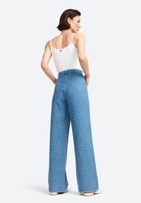 Rich & Royal WIDE-LEG FIT - Trousers - denim blue