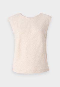 Abercrombie & Fitch Linen-Blend Skimming Shell Top - Top - flax/groen - Zalando.be