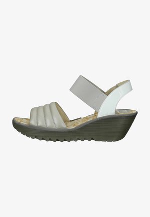 Fly London, Plateausandalette - silver offwhite