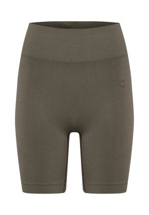 Hummel, HUMMEL HMLFLOW SHORT TIGHTS - Kurze Lauftights - major brown