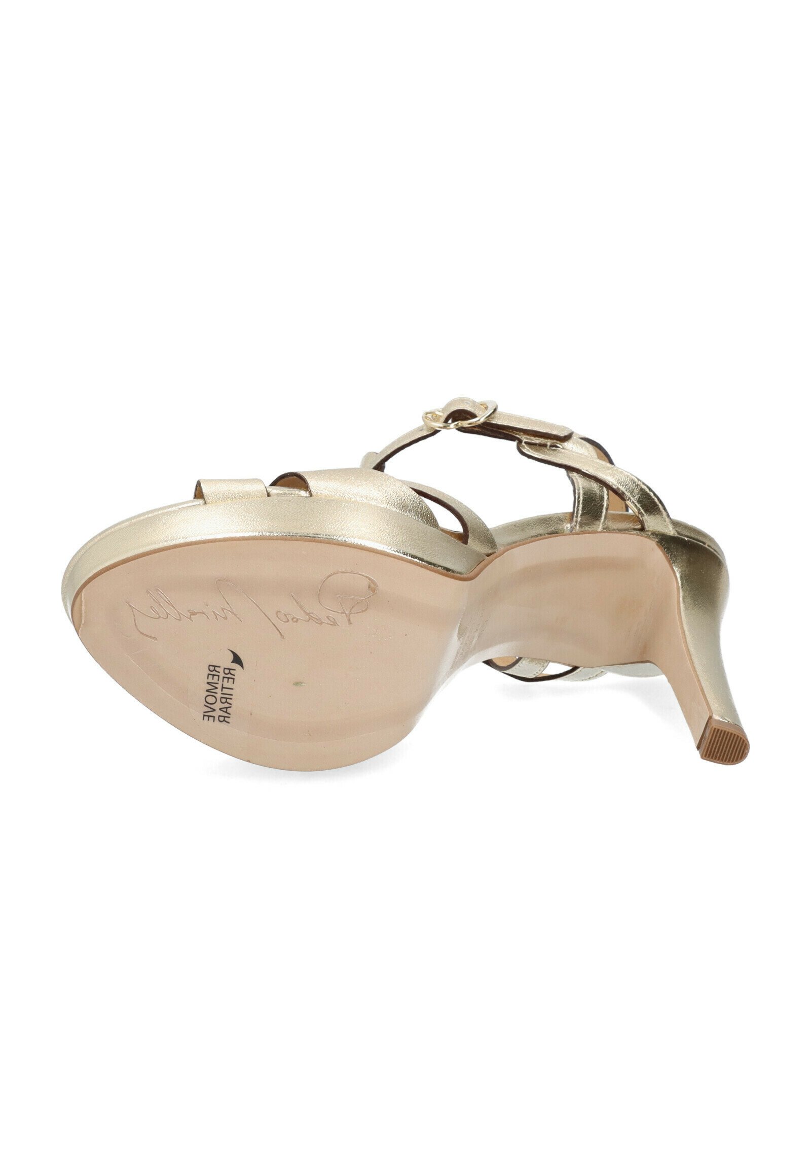 Pedro Miralles Sandalias de tacón - platino/dorado - Zalando.es