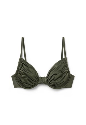 Calzedonia, BALCONETTE SHINY SATIN - Bikinitop - dark green