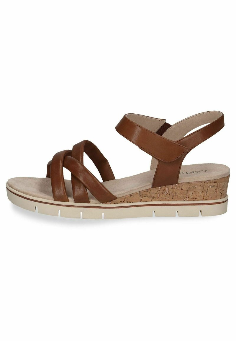 Caprice Wedge sandals - cognac nappa