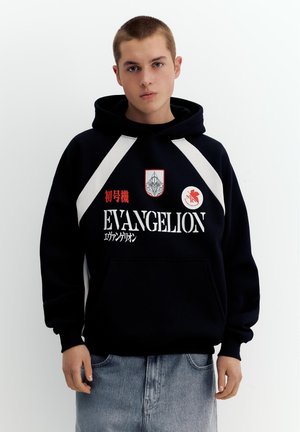 PULL&BEAR WITH PRINT - Hættetrøje - black