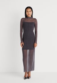 Noisy May NMLUNA HIGHNECK DRESS - Koktajl obleka/za zabavo - obsidian half moon
