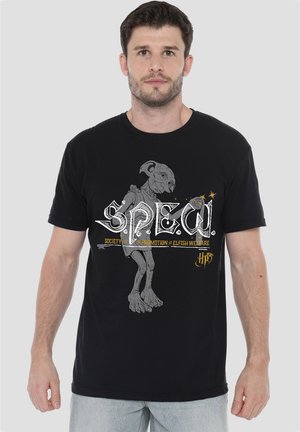 Harry Potter, HARRY POTTER S.P.E.W. WITH DOBBY SKETCH - T-Shirt print - black