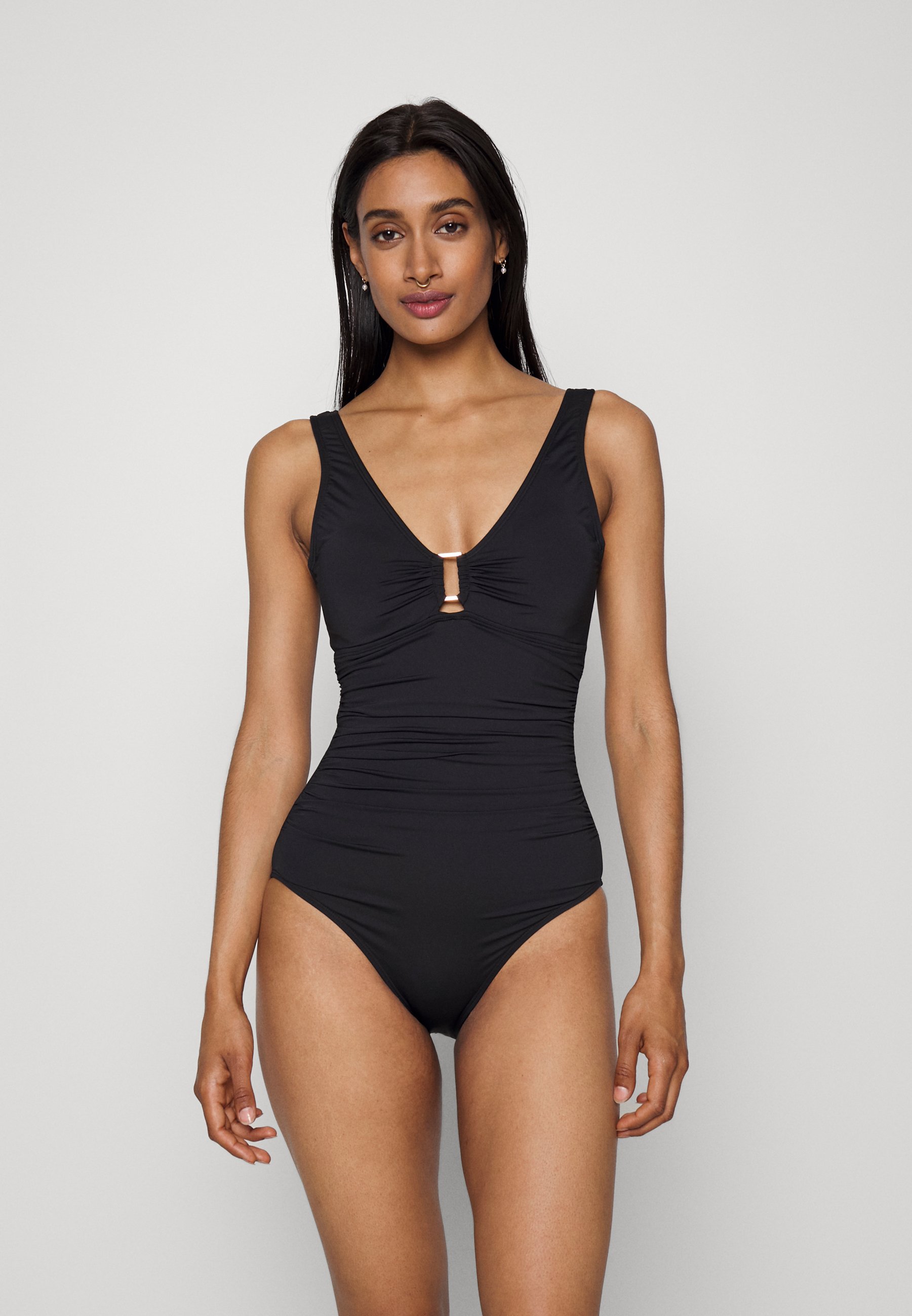 kalkoen Buiten geluid Lauren Ralph Lauren BEACH CLUB SOLIDS - Badpak - black/zwart - Zalando.nl