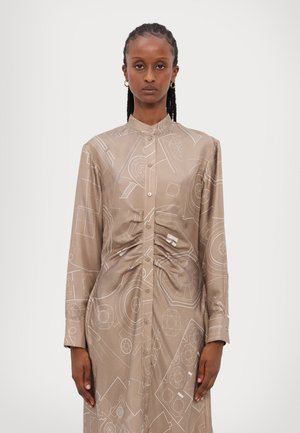 MELANIA - Shirt dress - brown