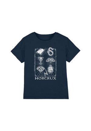 Cotton Soul, HARRY POTTER HORCRUX SYMBOLS - Print T-shirt - dark blue