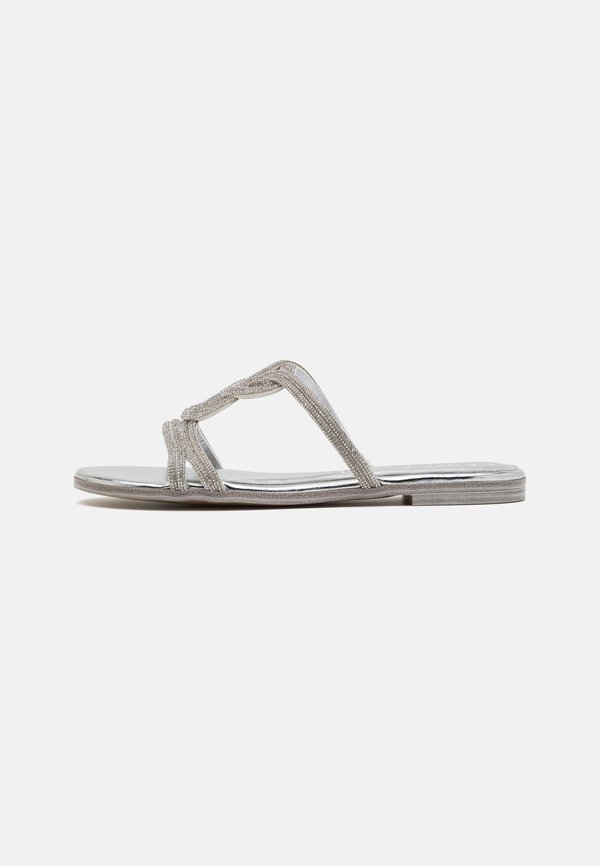 Pantolette flach - silver