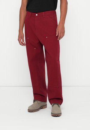 DOUBLE KNEE PANT - Reisitaskuhousut - scarlet stone washed