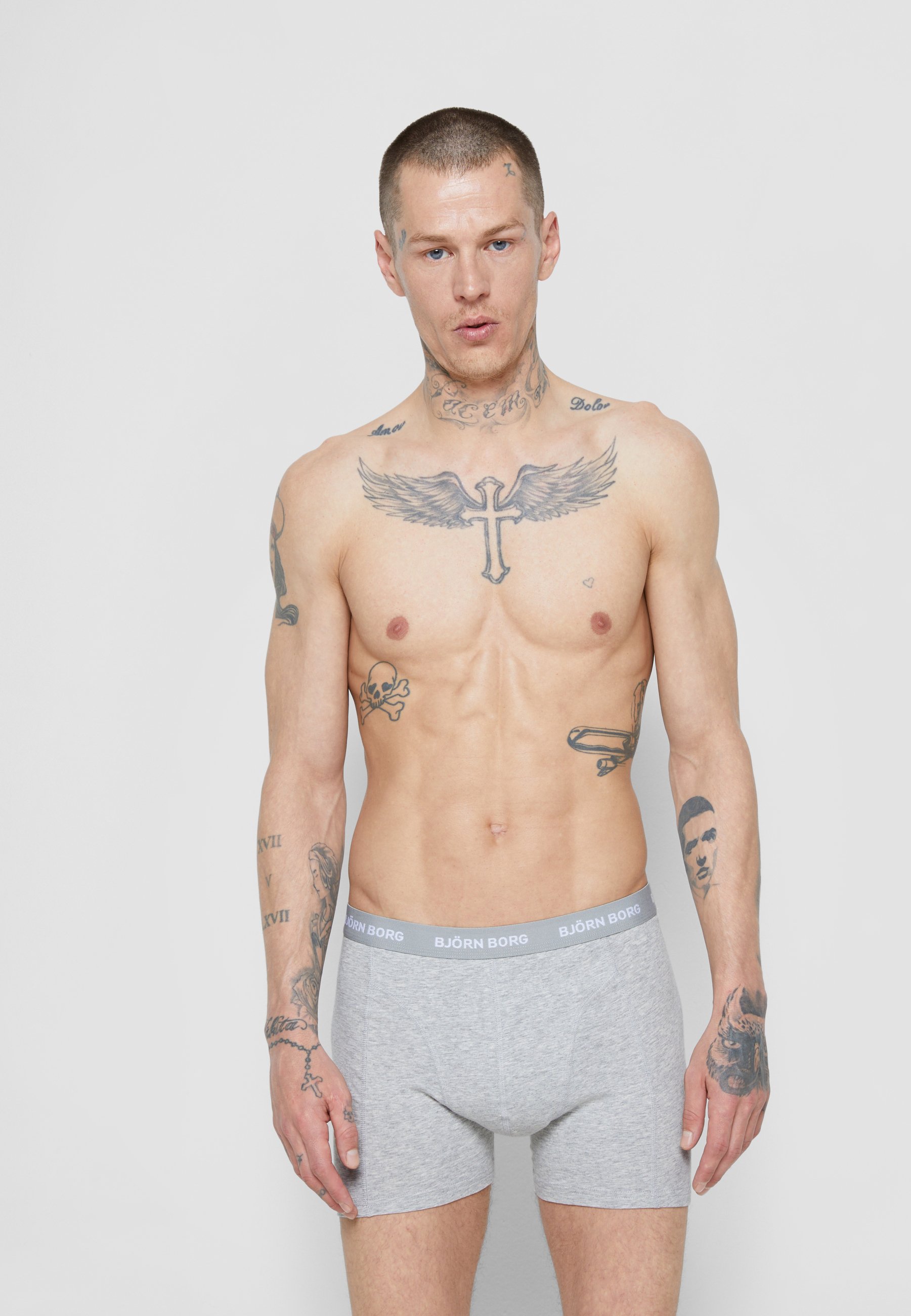 Björn Borg SOLID SAMMY 12 PACK - Onderbroeken - black/dark blue/mottled  grey/zwart - Zalando.nl