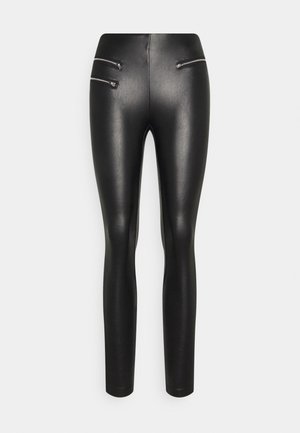 ONLDINA MARIA ZIPPER - Trousers - black