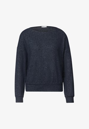 Street One, LANGARM SHIRT MIT ELASTIKBUND - Langarmshirt - darkest blue mel.