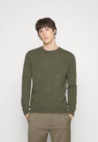 pure cashmere MEN CREW NECK SWEATER - Camisola - military