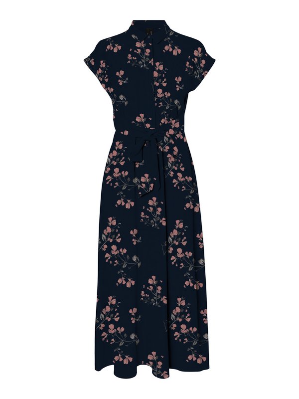 VMNEWHALLIE TIE DRESS - Shirt dress - night sky4