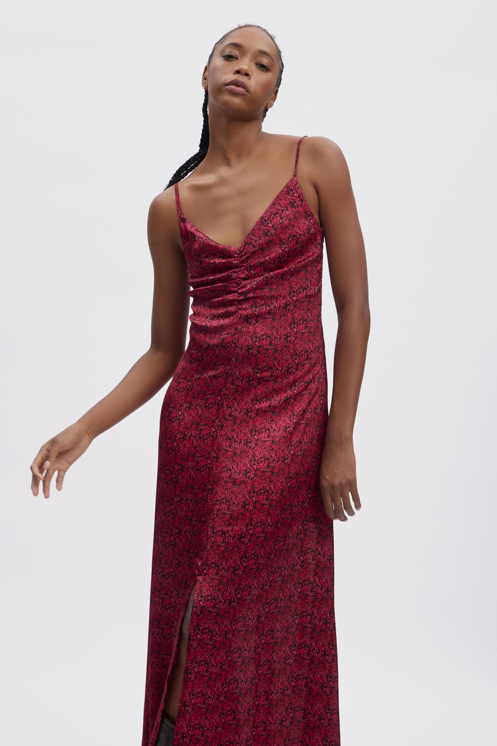 Gestuz DEEPA SLIP DRESS - Maxi dress - pink ditsy flower/pink -  Zalando.co.uk