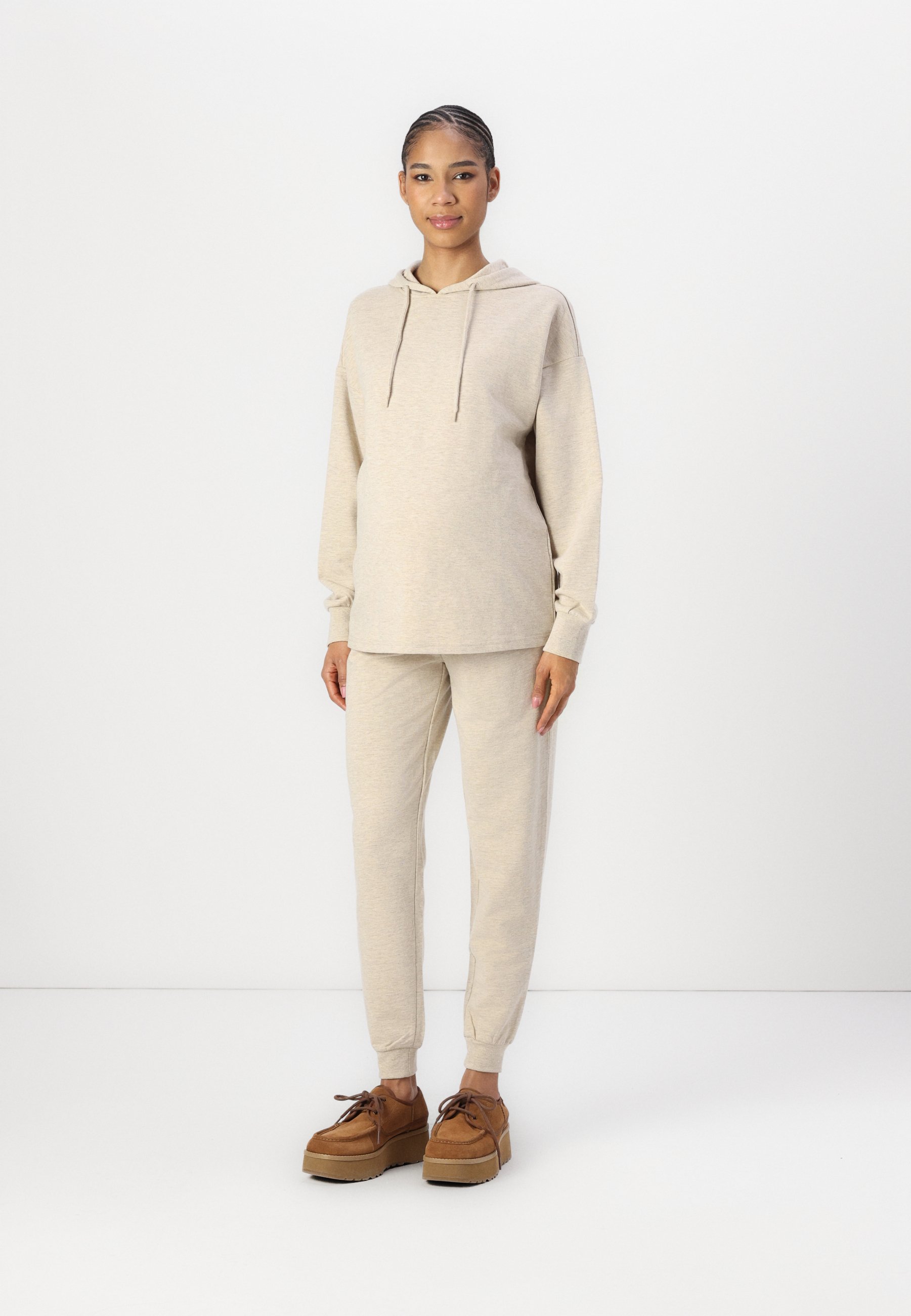 アンナ フィールド ママ カジュアルパンツ レディース ボトムス SET - Tracksuit bottoms - mottled beige Fly With Me Textured Pant Set - Stone | Fashion Nova 